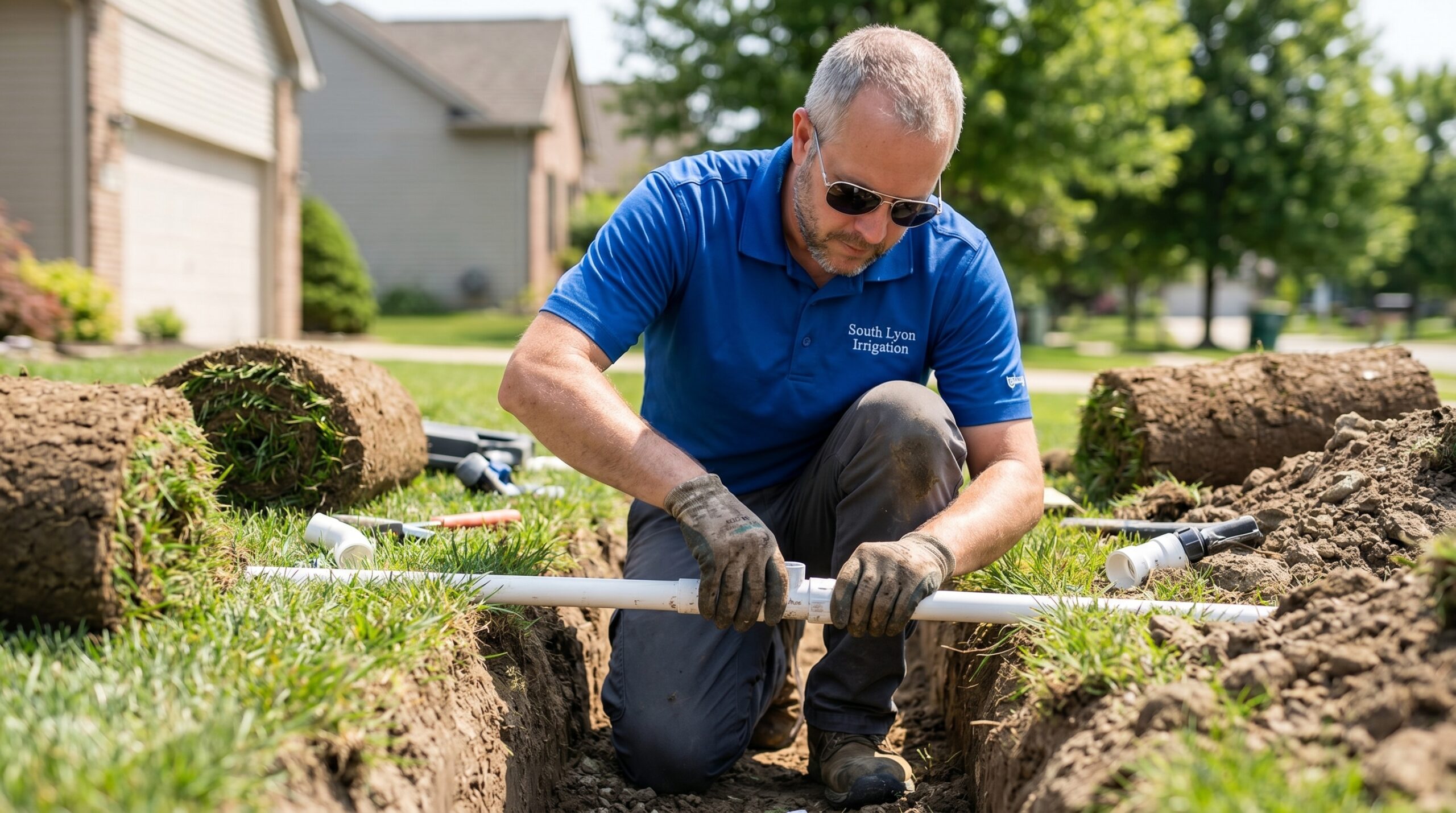 Irrigation blowout Milford MI